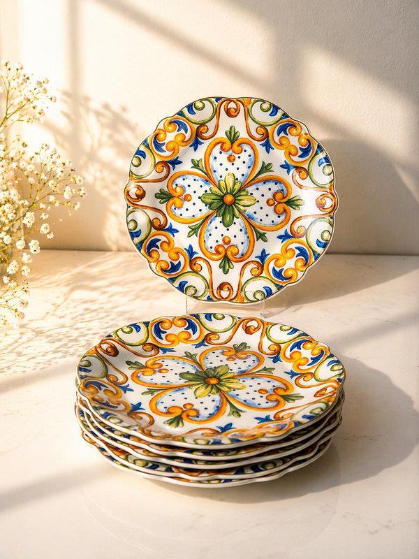 Porselen Pasta Tabak 6'Lı 19 Cm Amalfi