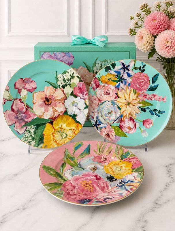 Porselen Servis Tabak 6'lı 27cm Full Bloom