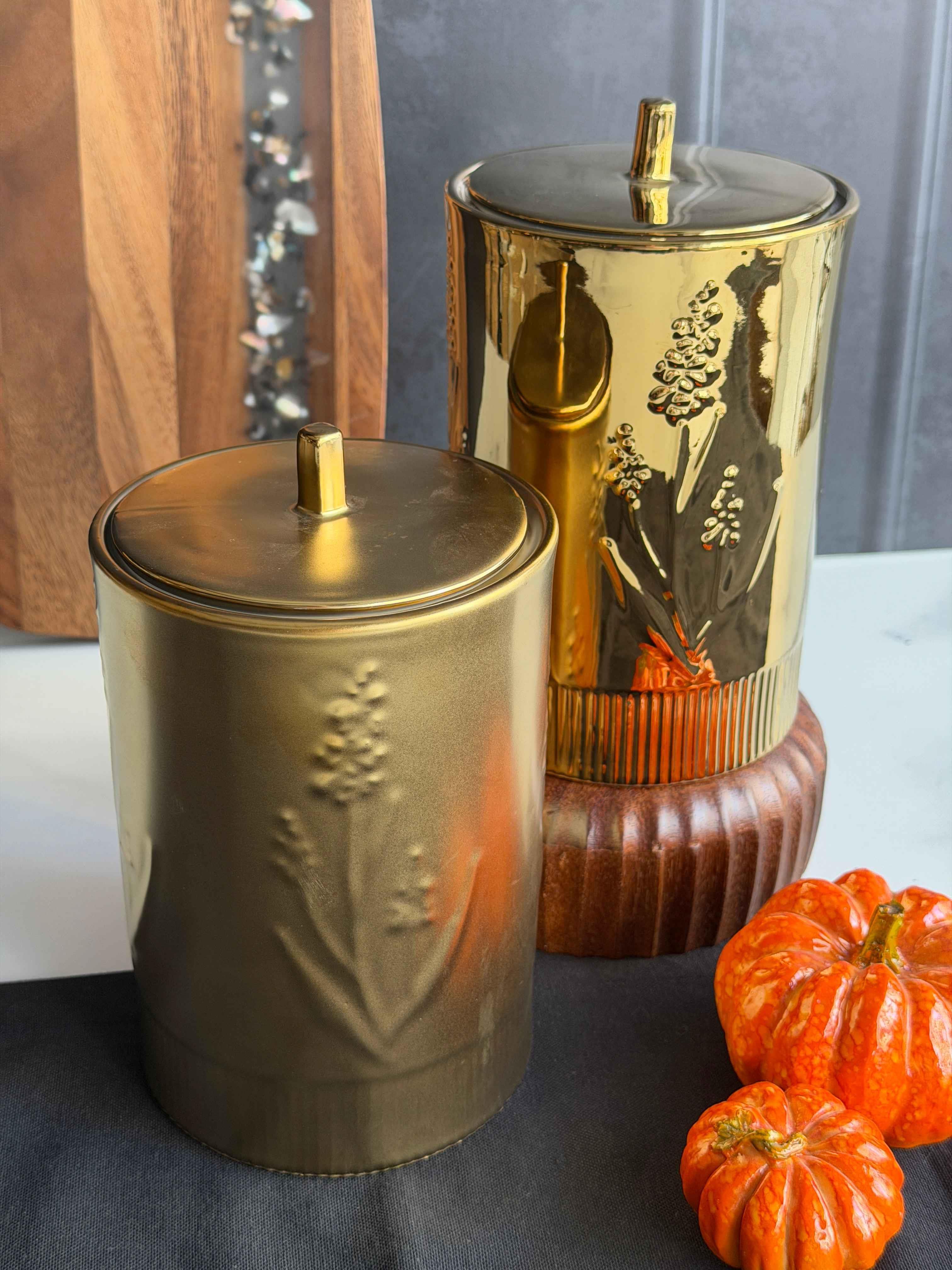 Vakum Kapaklı Kavanoz Seti Mikasa Moor Shiny Gold 1300ml