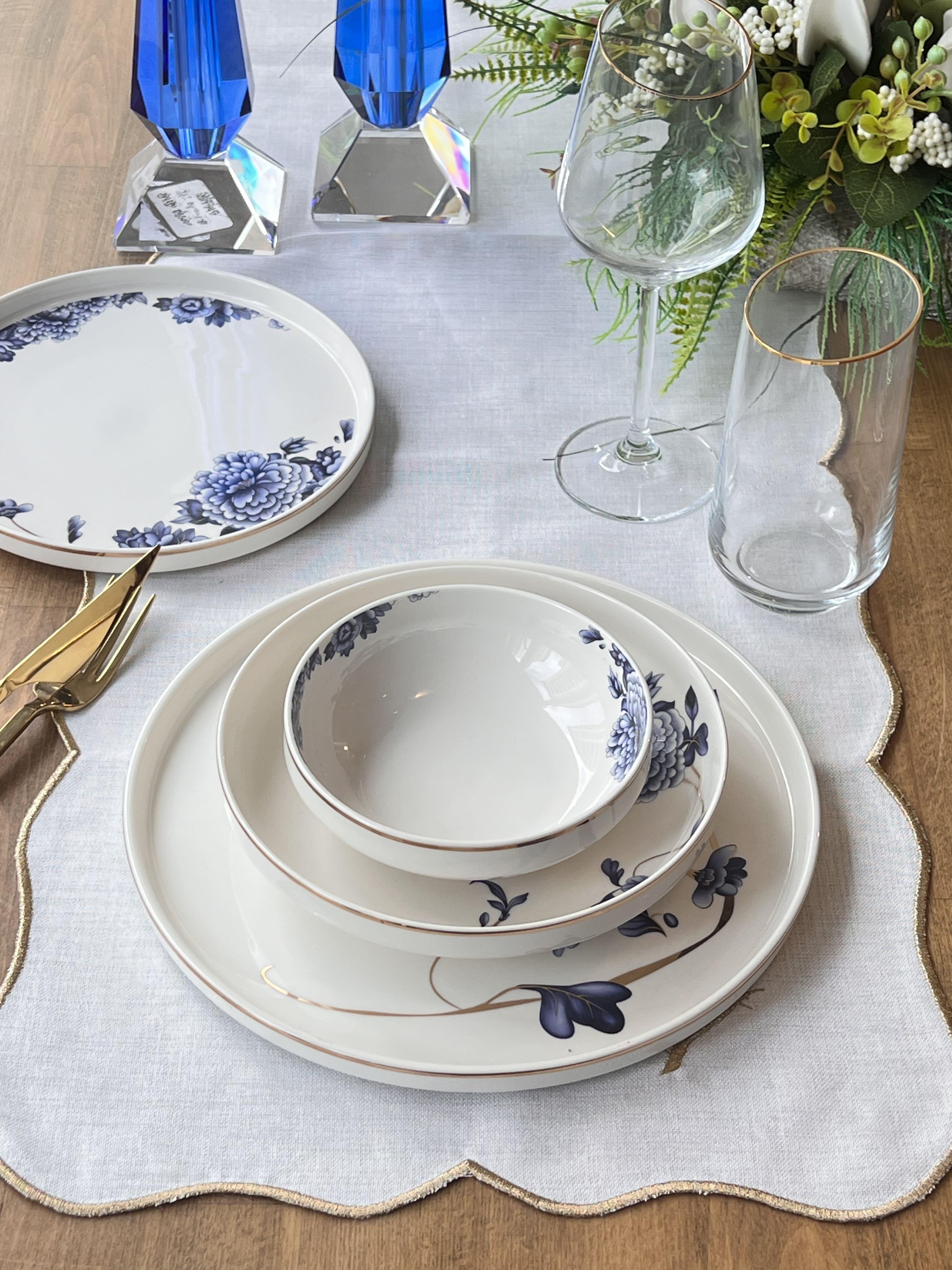 Yemek Takımı Blue Blanch 24 Parça 6 kişilik