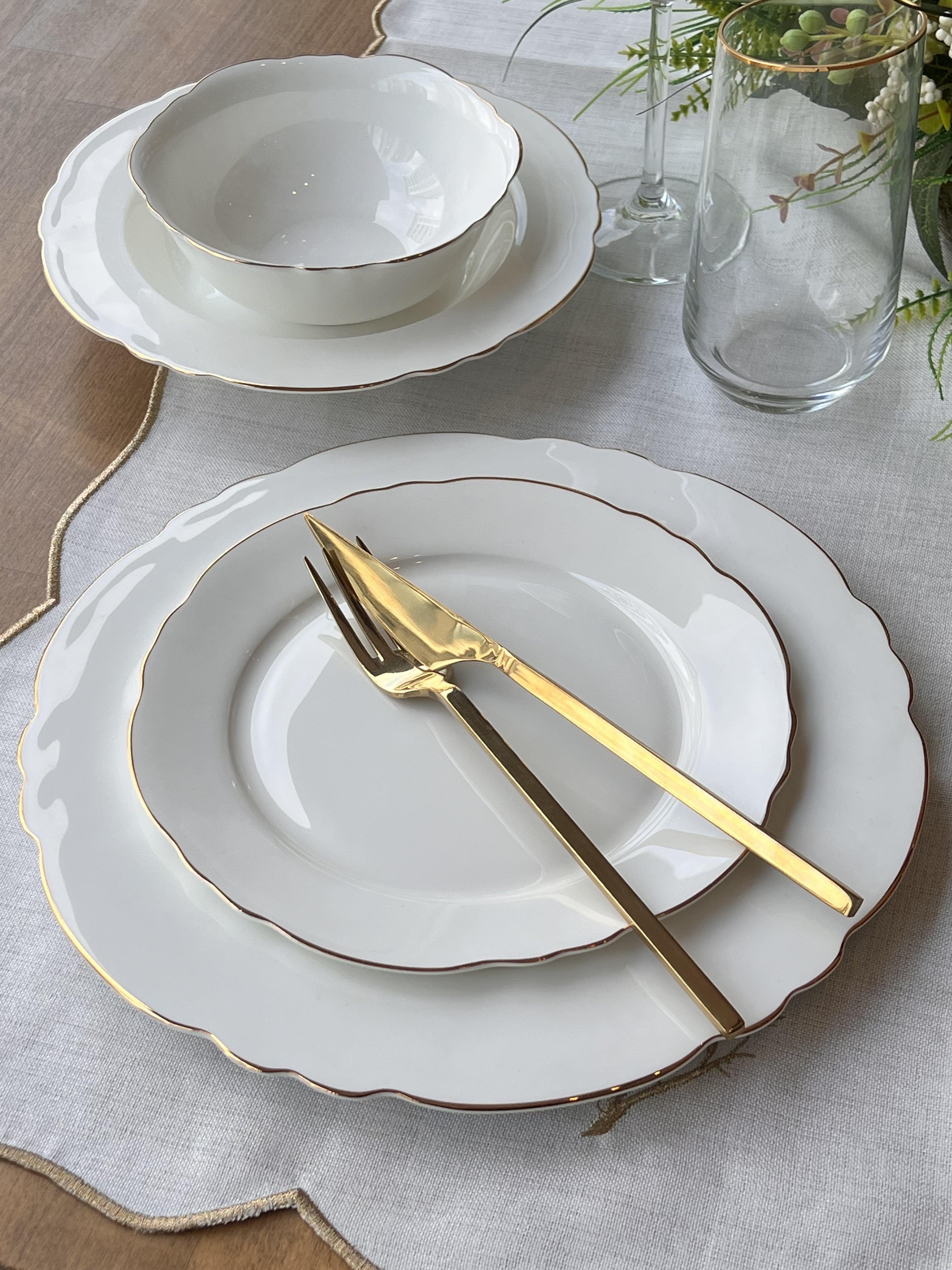 Yemek Takımı Elegance Gold 24 Parça 6 Kişilik