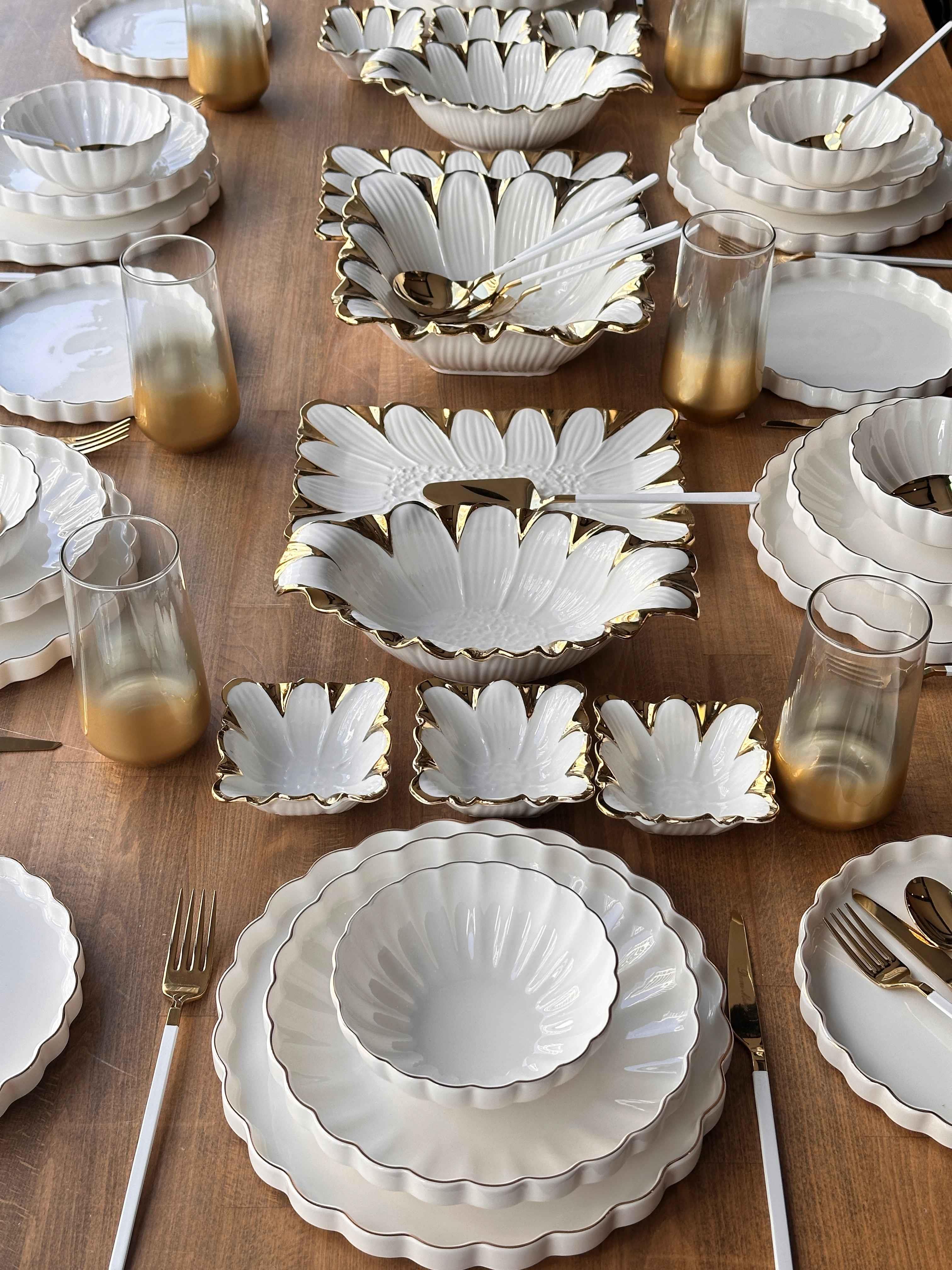 Yemek Takımı Royal Charme Twist Gold 88 Parça 6 Kişilik