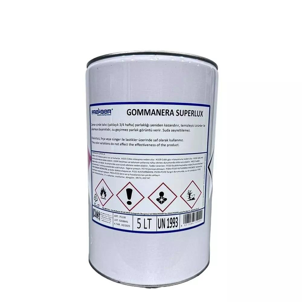 FRA-BER Gommanera Superlux Solvent Bazlı Uzun Süreli Lastik Parlatıcı - 5 ltFra-BerGOMMANSPRLX5LT
