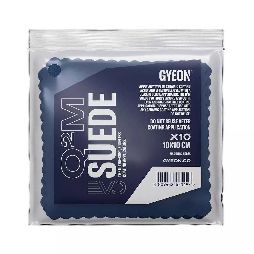 GYEON Q²M Suede EVO Seramik Uygulamaları İçin Süet Silme Bezi 10×10cm - 10 Lu Paket