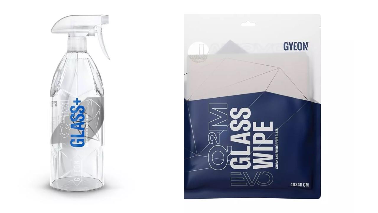 GYEON Yağmur Su Kaydırıcı Cam Temizleyici  1 LT + GlassWipe EVO Cam Temizlik Bezi 40x40 Cm