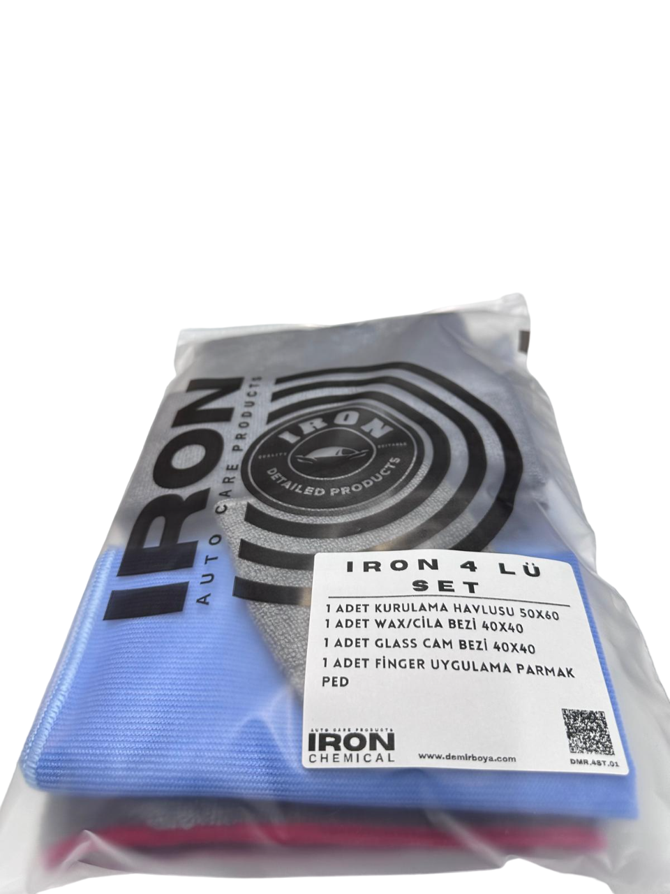 IRON MİKROFİBER 4 LÜ SET KURULAMA HAVLUSU-GLASS CAM BEZİ - CİLA/WAX BEZİ - PARMAK PAD 1 ER ADET