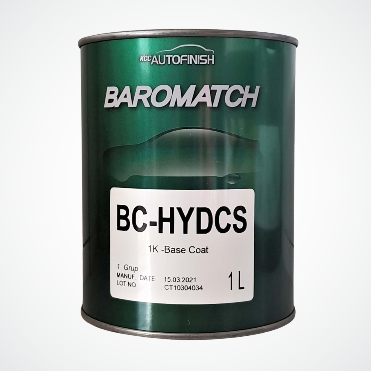 KCC Bazkat Boya 1LT  1. GRUP – Orijinal Renk Uyumlu Metalik ve Sedefli Otomotiv Baz Kat Boyası