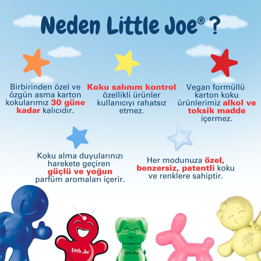 Little Joe Yeni Araç Asma Koku (New Car) -30 Gün -İpli Oto Kokusu -Ayna Parfümü