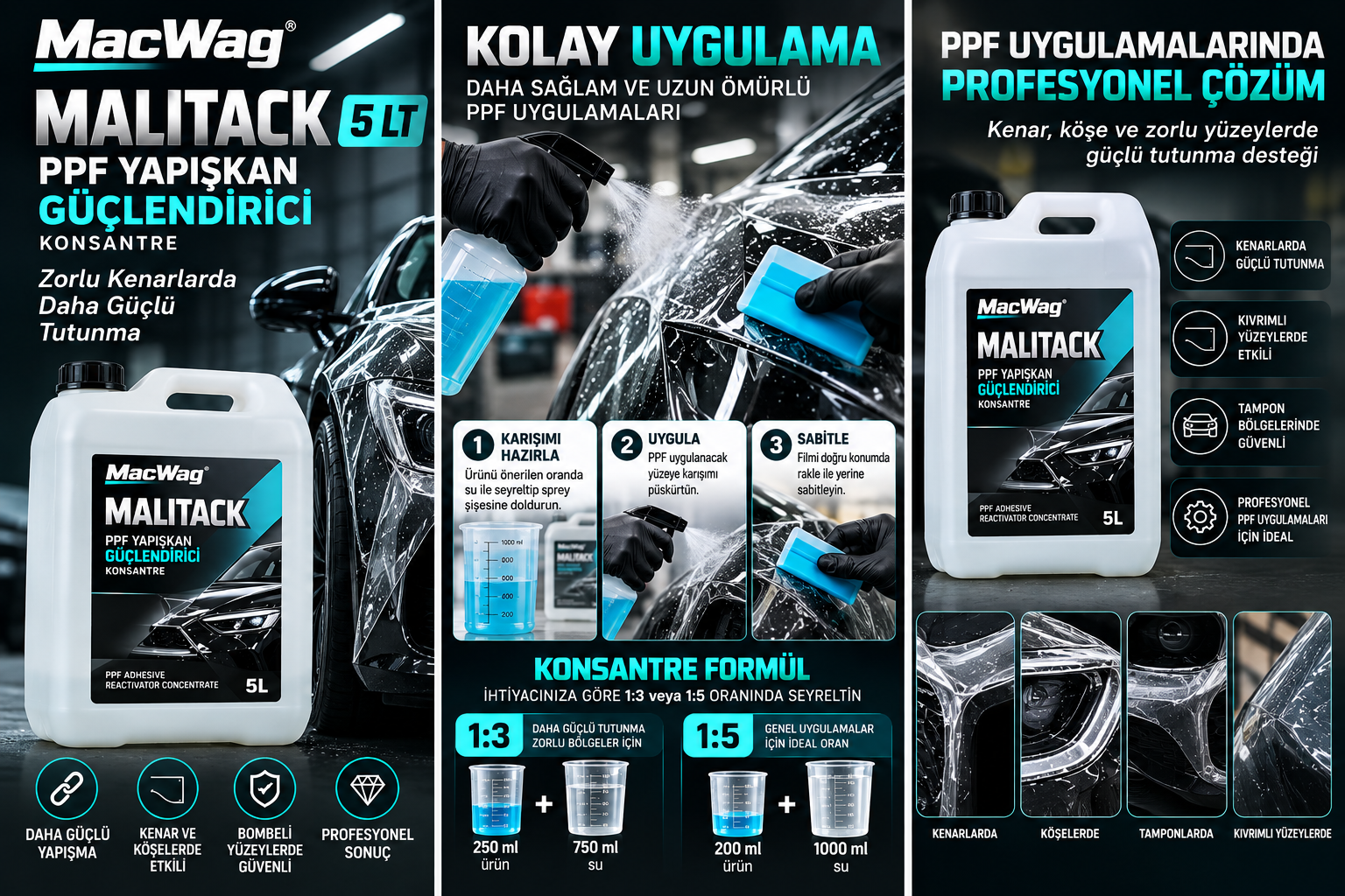 MacWag Malitack PPF Yapışkan Güçlendirici ve Reaktivatör Konsantre 5 LitreMACWAGMALITACK5LT