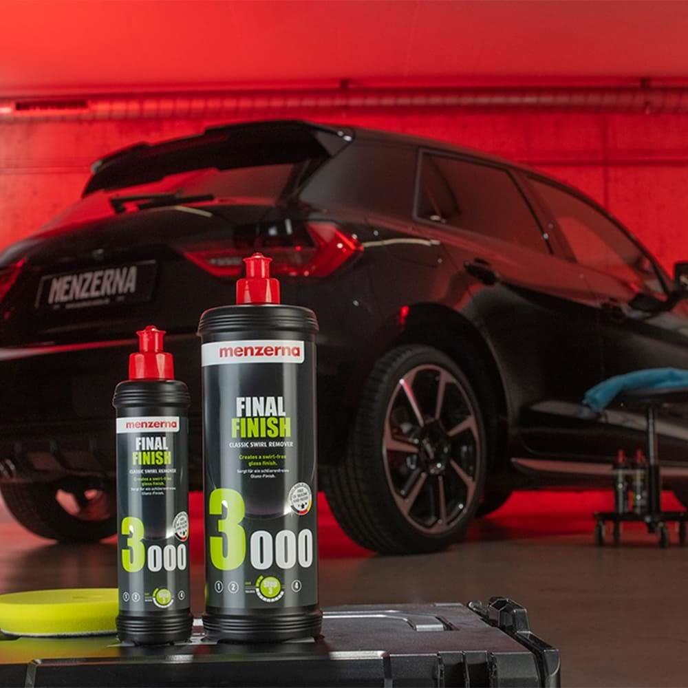 Menzerna 3000 Hare Giderici Cila 1 Litre – İnce Polisaj ve Yüzey Parlatma Cilası (Sarı)