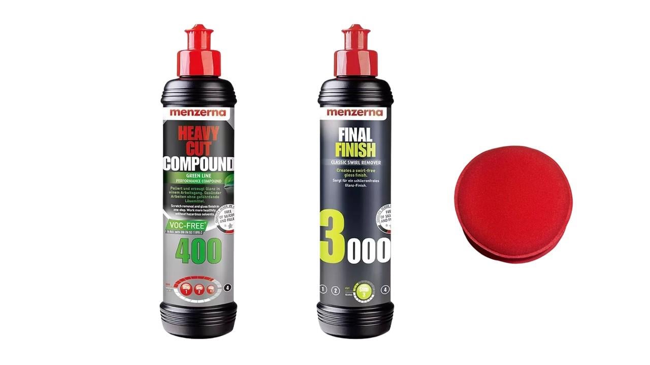 MENZERNA 400 GREEN-3000 KALIN PASTA HARE CİLA SETİ  250 ML UYGULAMA PEDİ HEDİYE