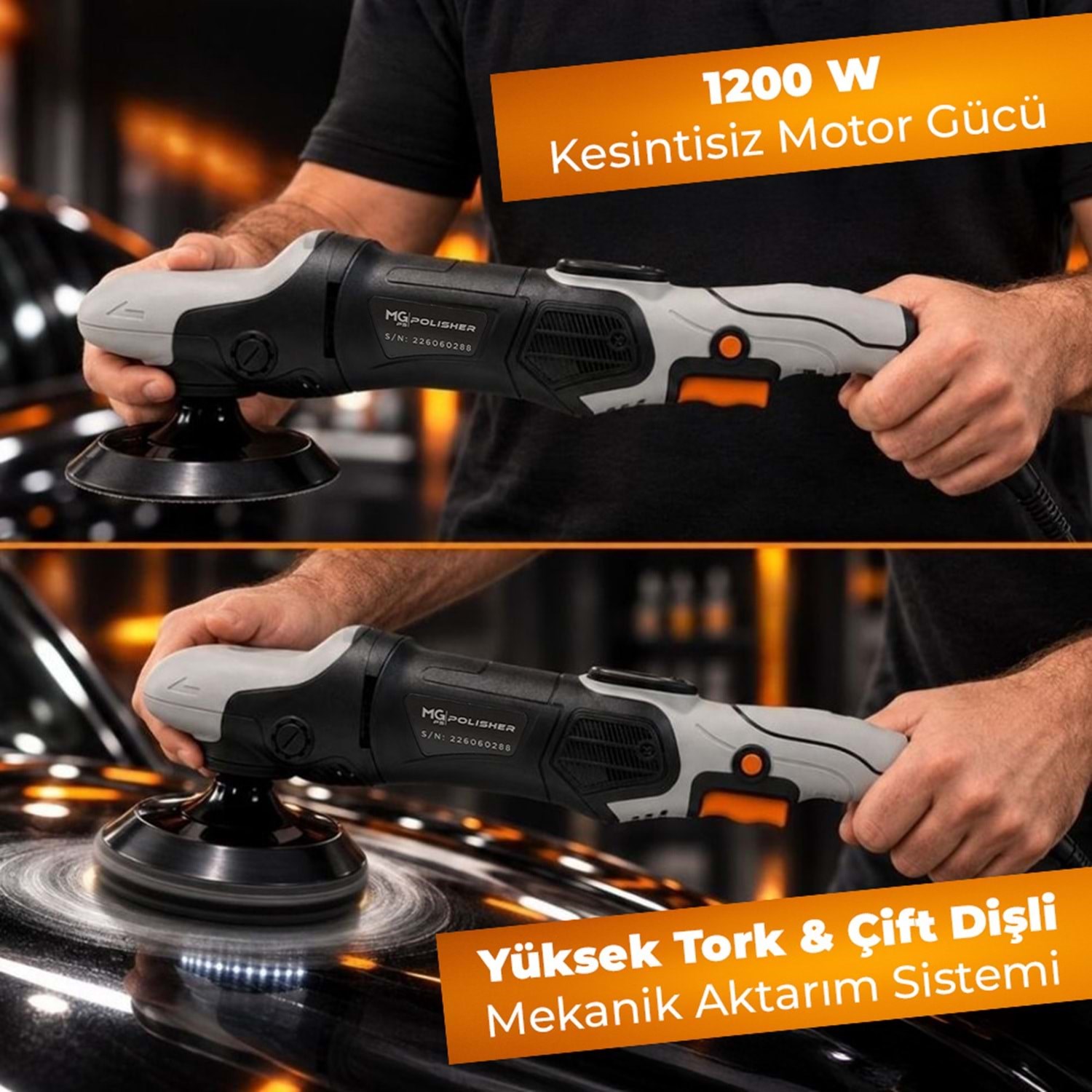 MG PS RPV002 Yüksek Torklu Rotary Polisaj Makinesi 1200W | Dijital LED Ekran Profesyonel Pasta CilaMG PSMGPSYKSKTRKDIGI