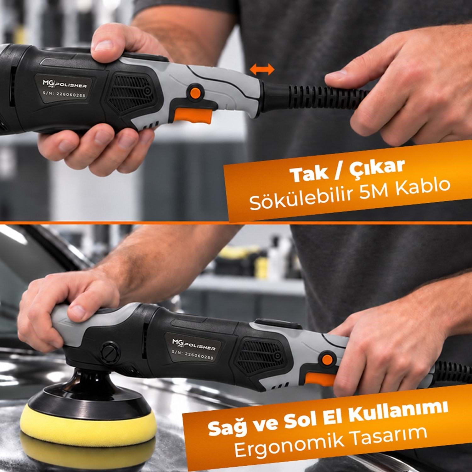 MG PS RPV002 Yüksek Torklu Rotary Polisaj Makinesi 1200W | Dijital LED Ekran Profesyonel Pasta CilaMG PSMGPSYKSKTRKDIGI