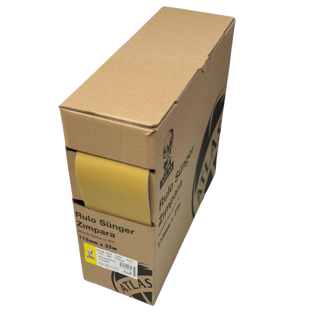 Norton Atlas Sünger Zımpara 115mm x 25m – Yüksek Performanslı Zımpara Rulosu