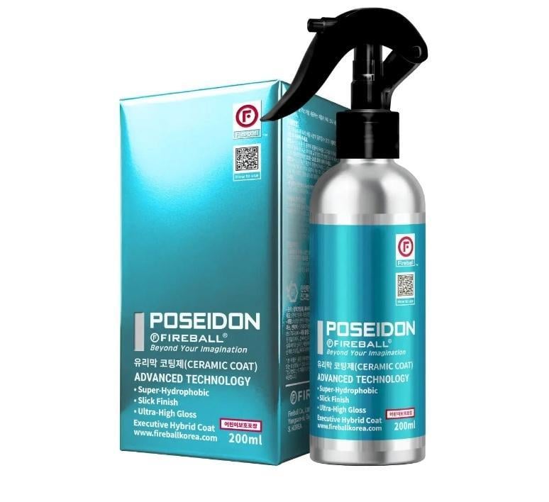 POSEIDON 200 ml Fireball Seramik Kaplama | 18 Ay Dayanıklılık, Buz Gibi Parlaklık & Süper HidrofobikFireballPOSEDION200ML