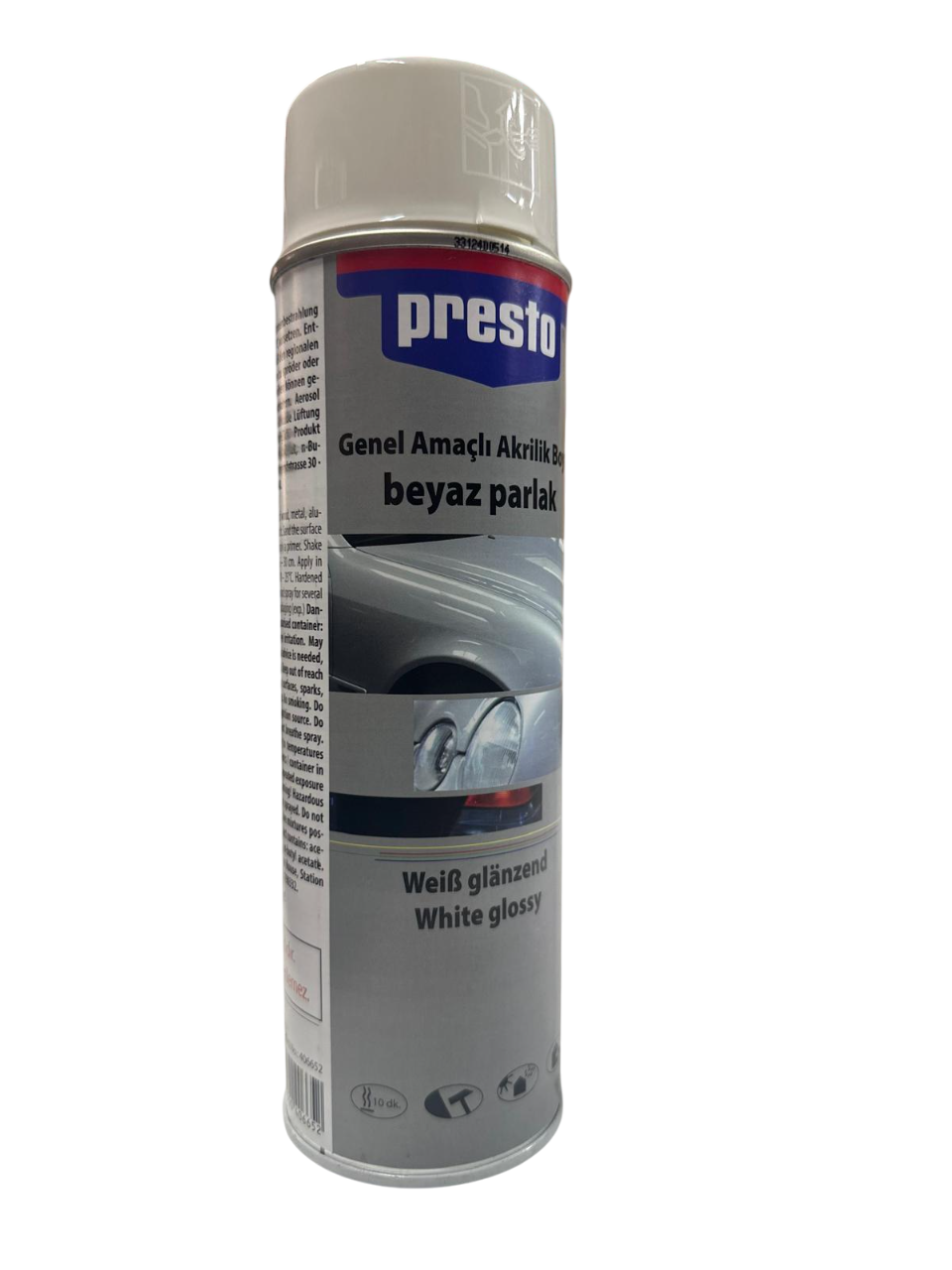 Presto Sprey Boya ve Vernik 400 ml – Oto, Metal, Ahşap ve Plastik Yüzeyler İçin
