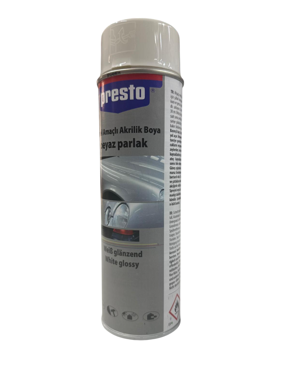 Presto Sprey Boya ve Vernik 400 ml – Oto, Metal, Ahşap ve Plastik Yüzeyler İçin