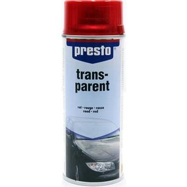 Presto Transparent Far ve Stop Boyası Kırmızı – 400 ml Sprey Boya