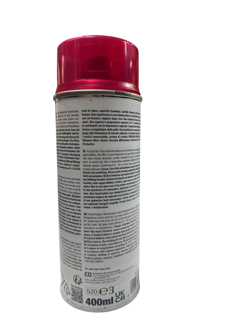 Presto Transparent Far ve Stop Boyası Kırmızı – 400 ml Sprey Boya