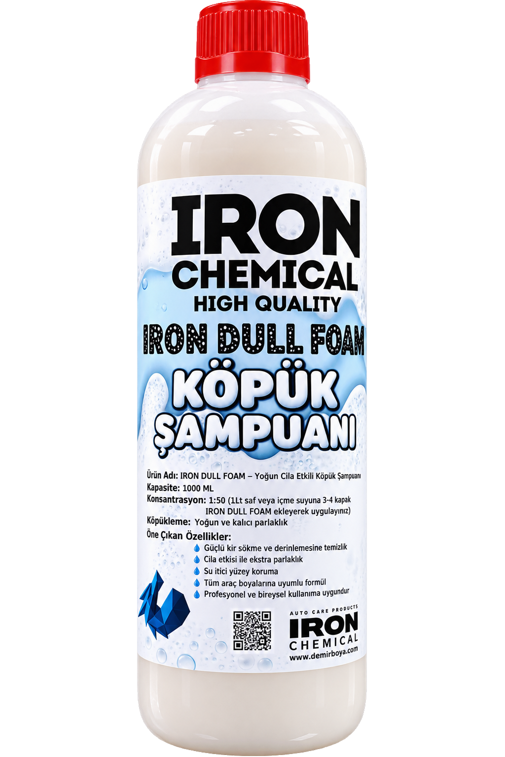 RON DULL FOAM Yoğun Cila Etkili Köpük Şampuan 600 ML – Oto Yıkama ŞampuanıIRON  CHEMICALDMR.IDFE.01624