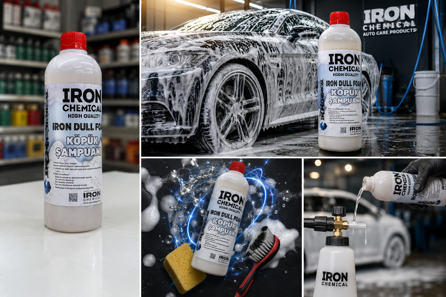 RON DULL FOAM Yoğun Cila Etkili Köpük Şampuan 600 ML – Oto Yıkama ŞampuanıIRON  CHEMICALDMR.IDFE.01624