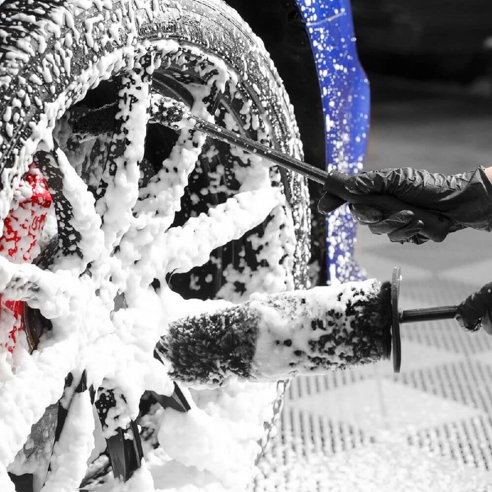 SGCB WHEEL BRUSH Mikrofiber Jant/Motor Temizleme Fırça Seti -Elastik PE Malzeme 2 ADET