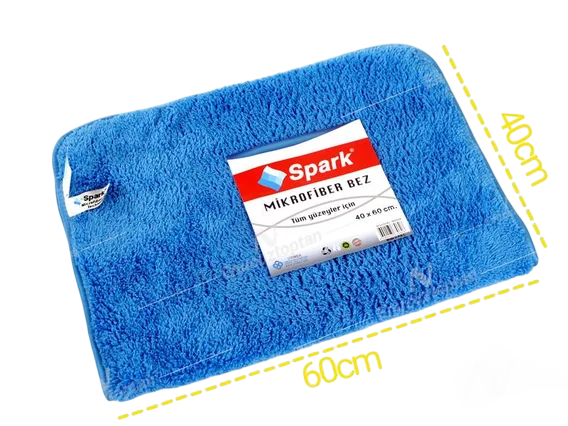 Spark 2314 Mikrofiber Cila ve Temizlik Bezi 60x40 cm – Yüksek Emicilik, Zahmetsiz Temizlik