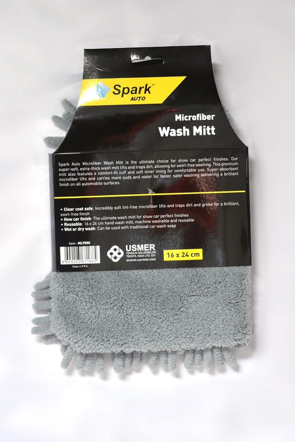 Spark ML7050 Mikrofiber Yıkama Eldiveni – Çiziksiz ve Parlak Temizlik