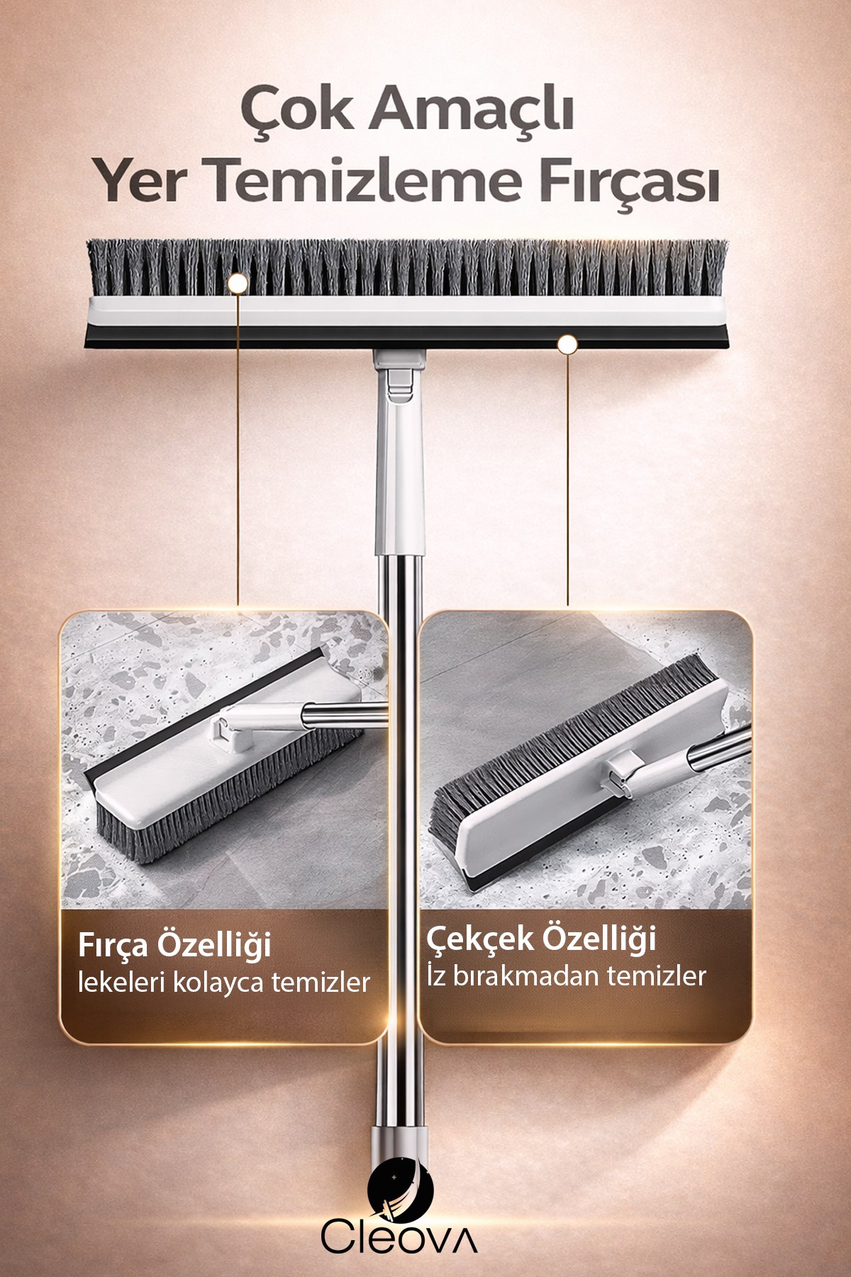 Çok Amaçlı Yer Temizleme Fırçası