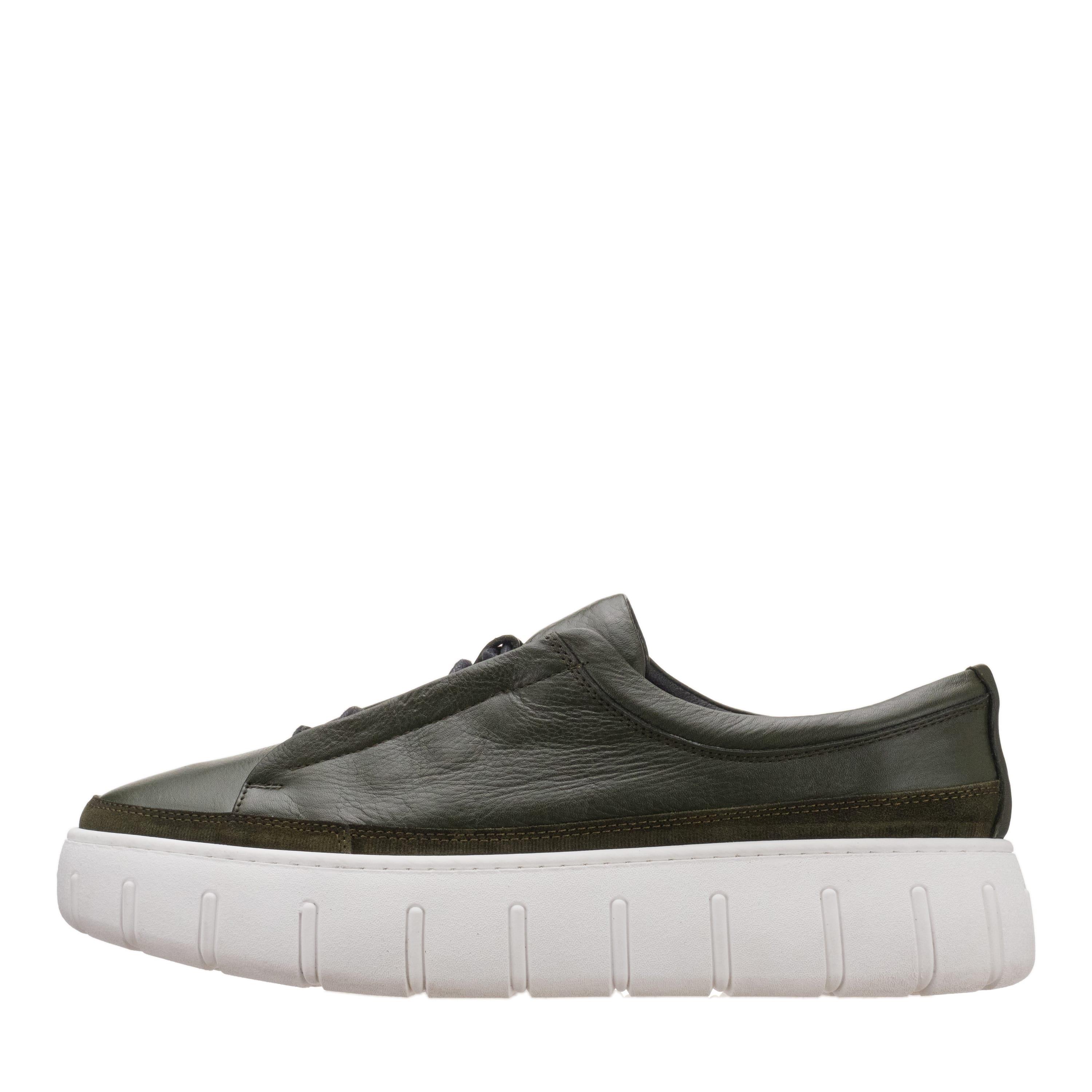48 49 50 numara geniş kalıp haki erkek sneakers ayakkabı yan görünüm