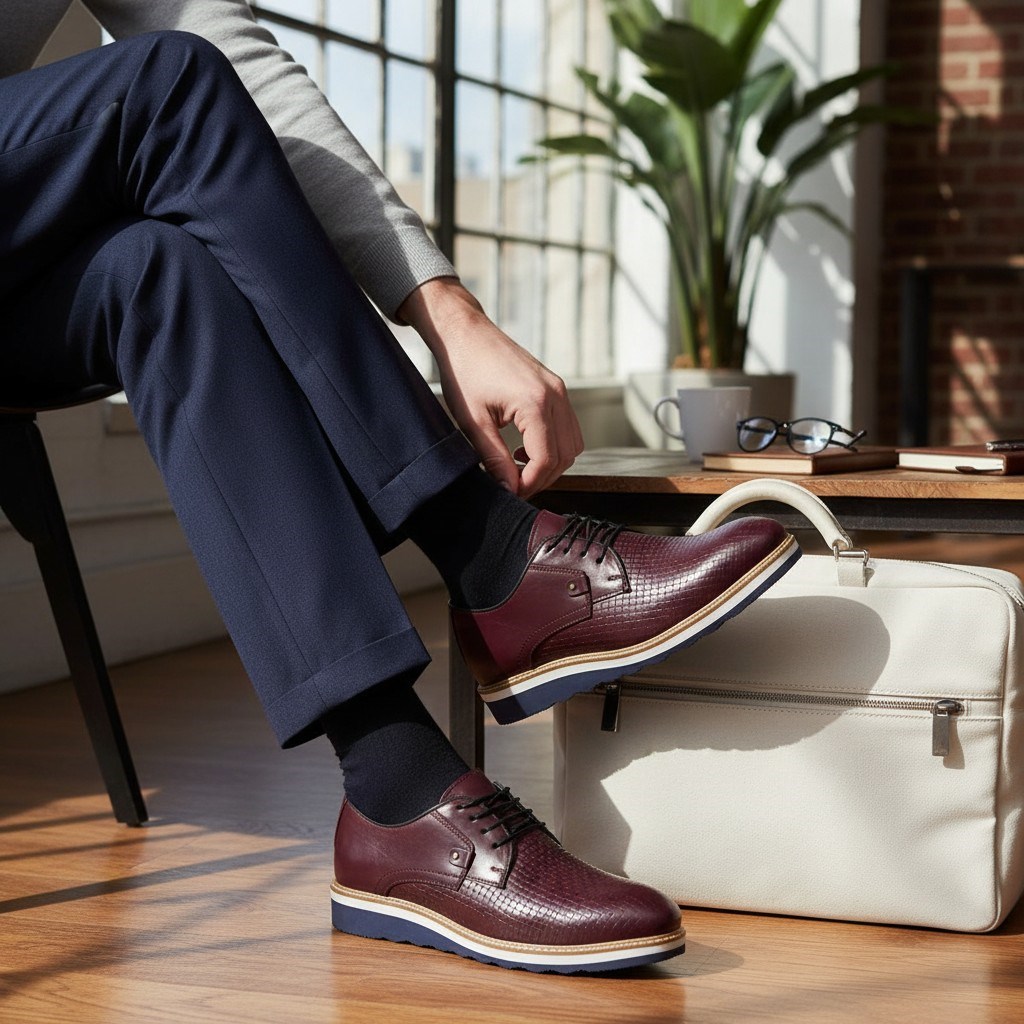 Y4296-4-Bordo, iriadam, 45 46 47 48 49 50 numara erkek günlük deri ayakkabı, büyük beden ayakkabı, büyük numara oxford casual günlük ayakkabı, büyük beden geniş kalıp kaliteli deri ayakkabı, uygun fiyat