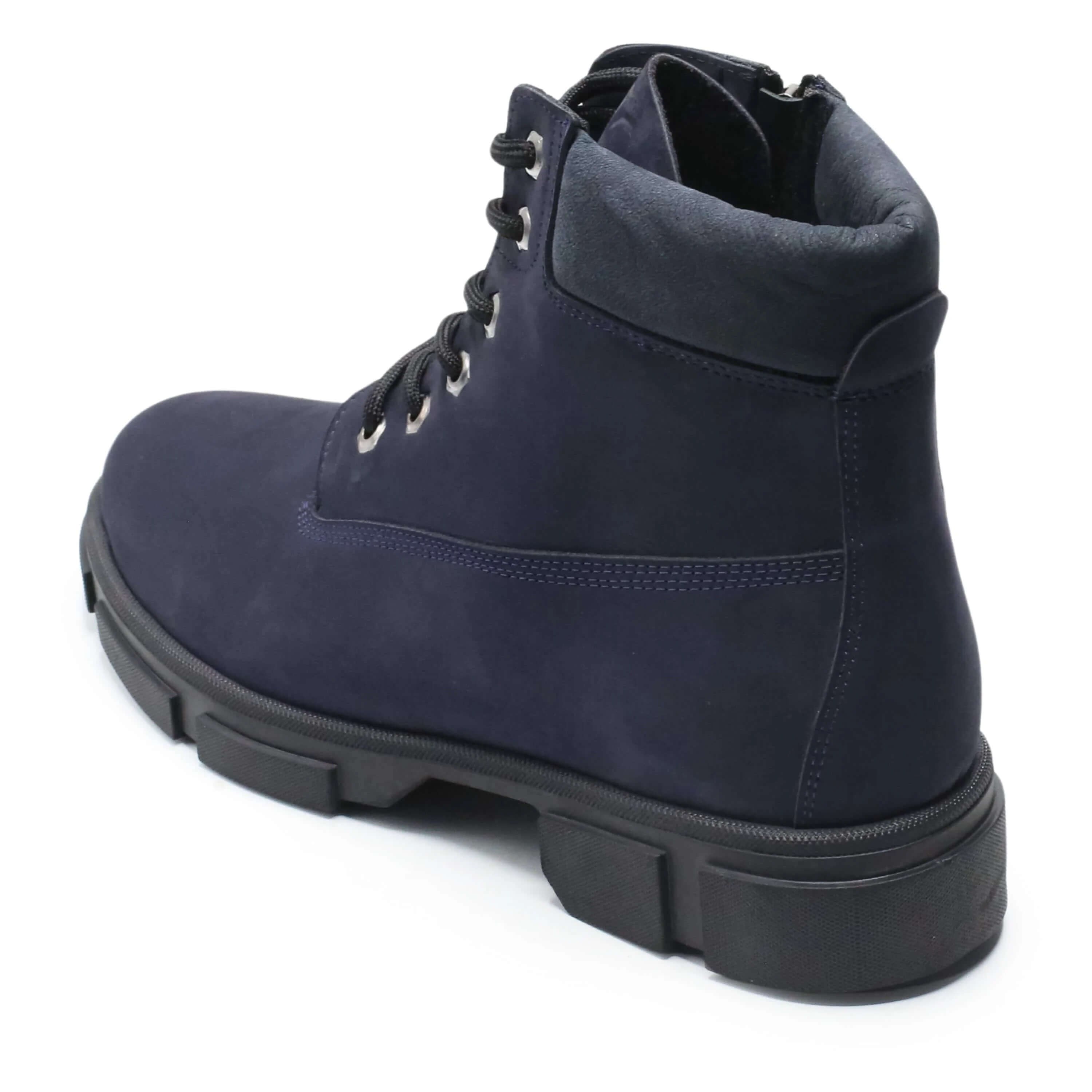 45-50 numara lacivert nubuk erkek bot CK2007, ekstra H kalıp, denim pantolonla günlük kışlık erkek kombini, İriadam