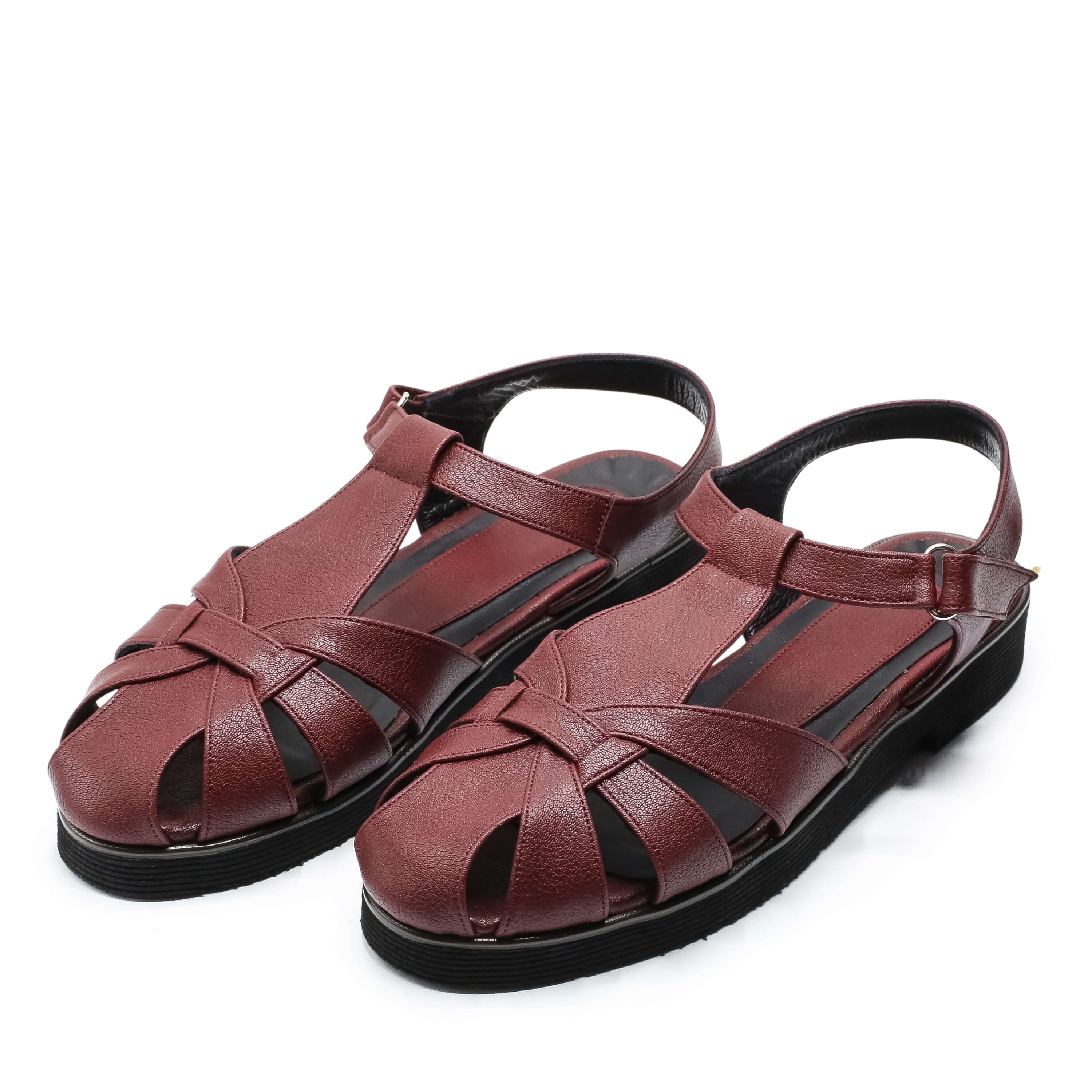 bordo iriadam 40 41 42 43 44 numara kadın babet ayakkabı sandalet CB210