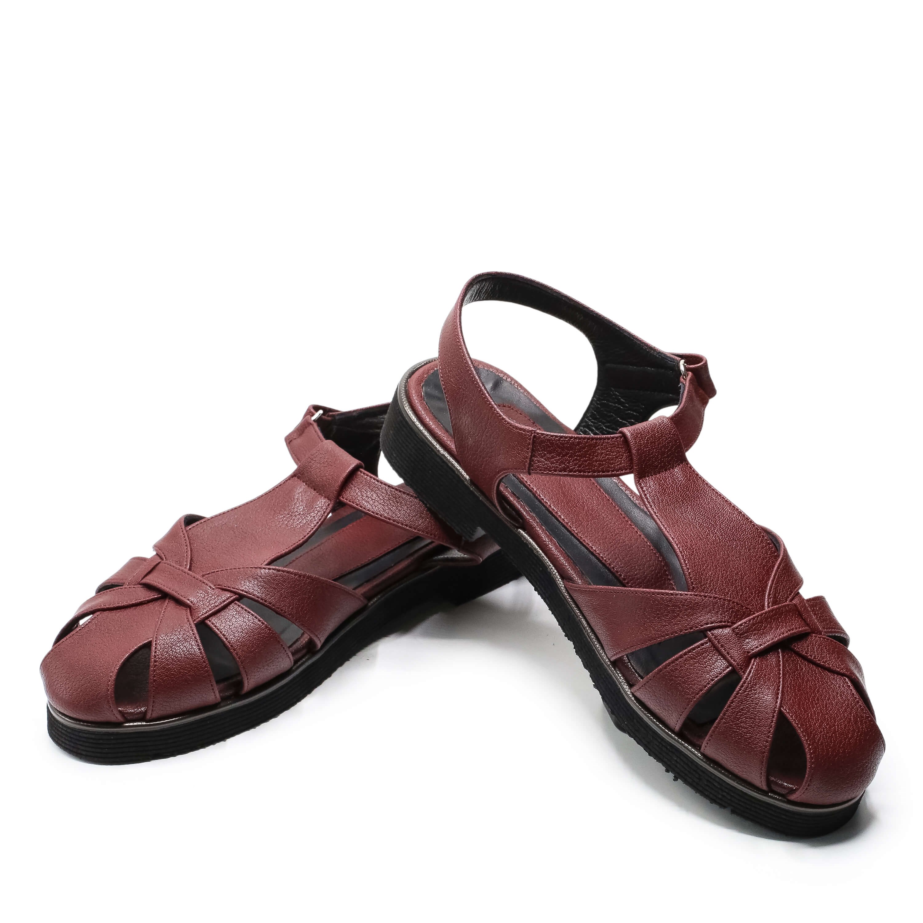 bordo iriadam 40 41 42 43 44 numara kadın babet ayakkabı sandalet CB210