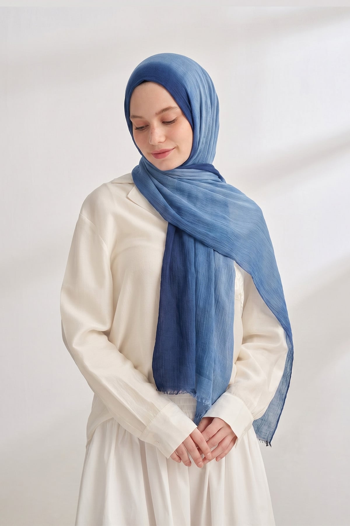  PURE COMFORT VİSKOZ ŞAL - KOT MAVİSİ-LACİVERT