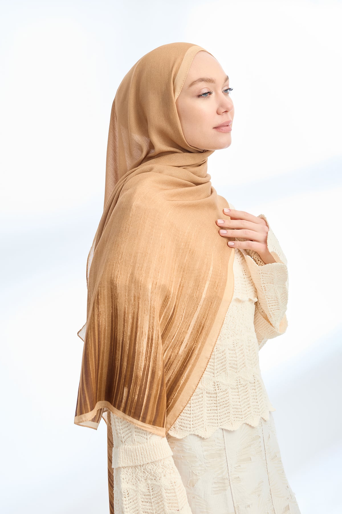 ELEGANT HARMONY LINORA DESEN ŞAL  - DEVE TÜYÜ