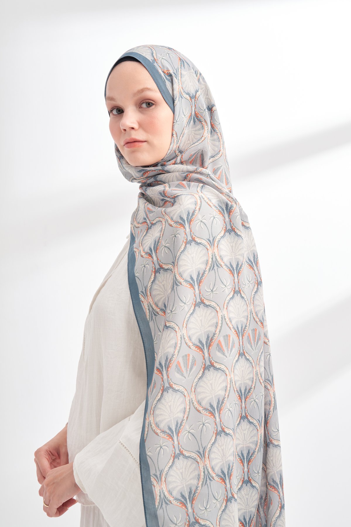 FLORAL ARCHIVE GROVE DESEN ŞAL - İNDİGO