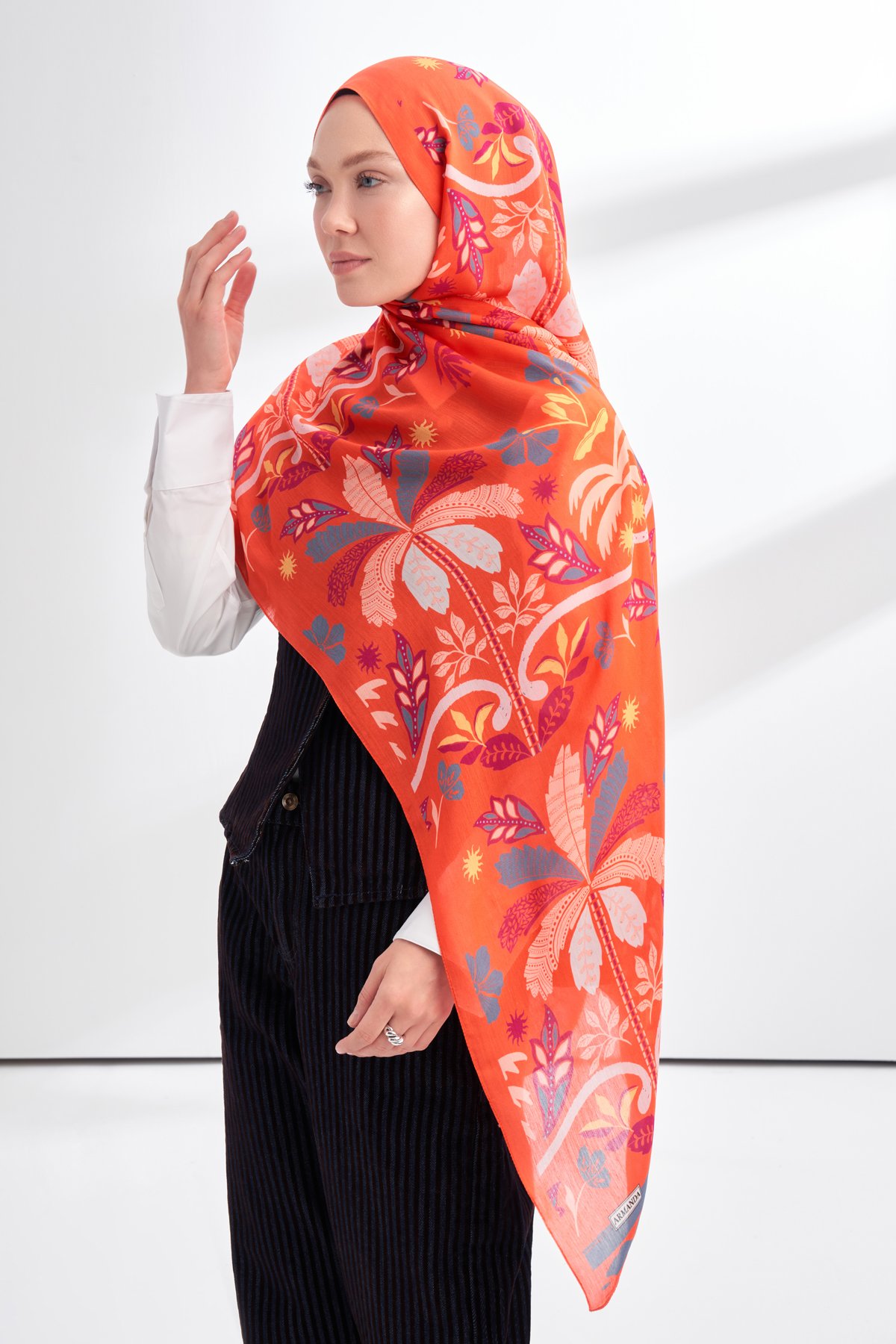 FLORAL ARCHIVE PALMERA DESEN ŞAL - NAR ÇİÇEĞİ
