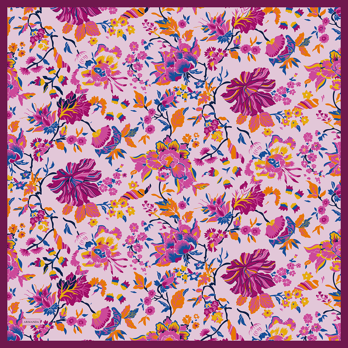 GARDEN MELODY DESEN THE TENCEL EDIT EŞARP - FUŞYA