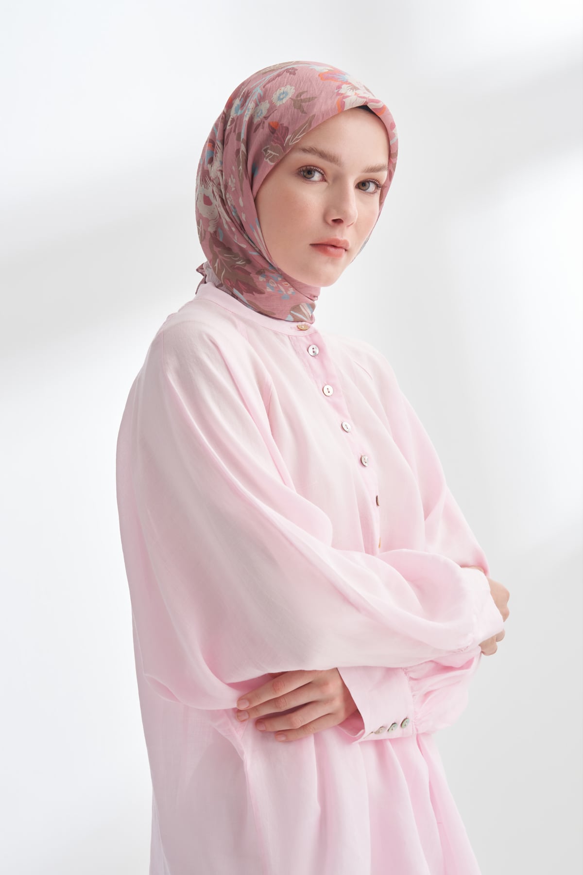 GARDEN MELODY DESEN THE TENCEL EDIT EŞARP - PUDRA