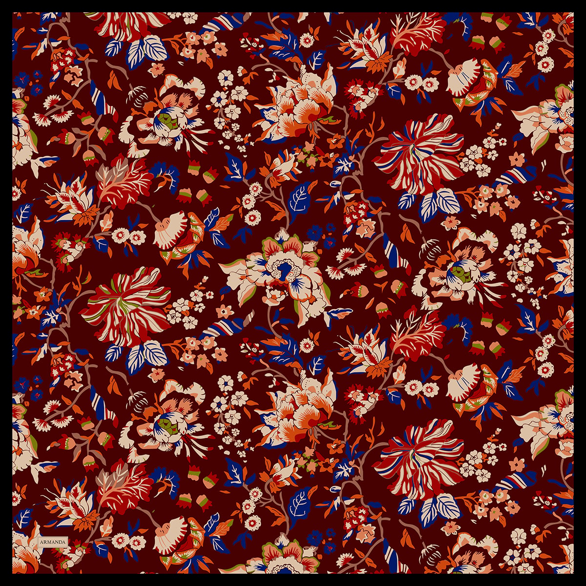 GARDEN MELODY DESEN THE TENCEL EDIT EŞARP - BORDO