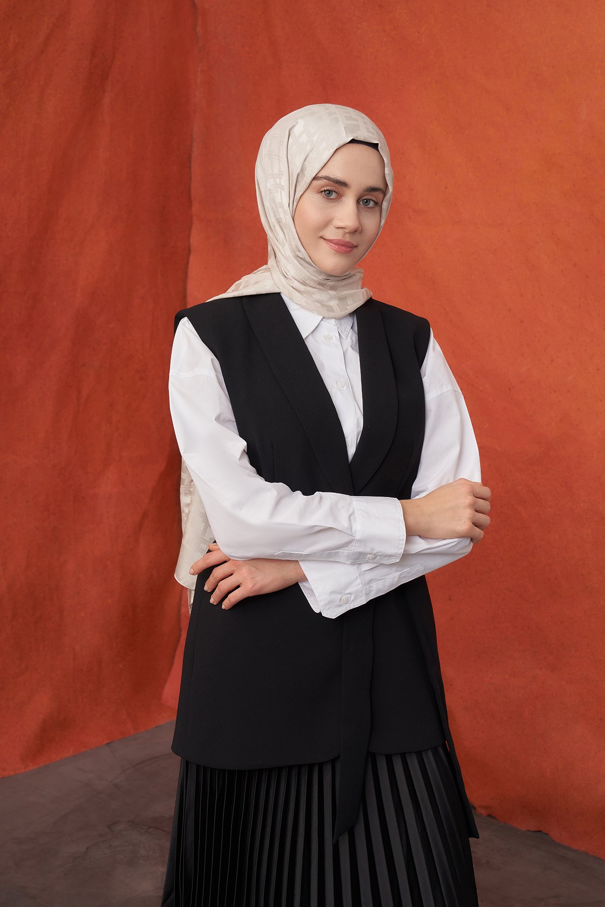 İTALYAN JAKAR BLOK DESEN ŞAL - TAŞ