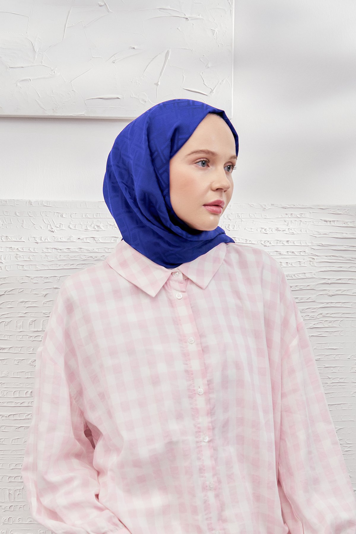 İTALYAN JAKAR GEOMETRİK DESEN ŞAL - SAKS