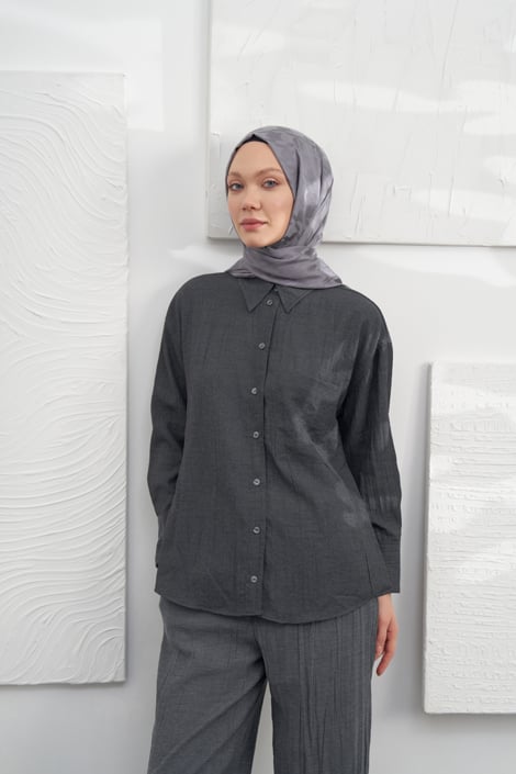 İTALYAN JAKAR KAZAYAĞI DESEN ŞAL - FÜME