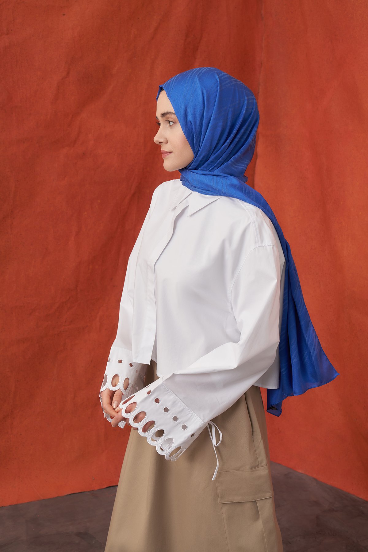 İTALYAN JAKAR ŞERİT DESEN ŞAL -  SAKS