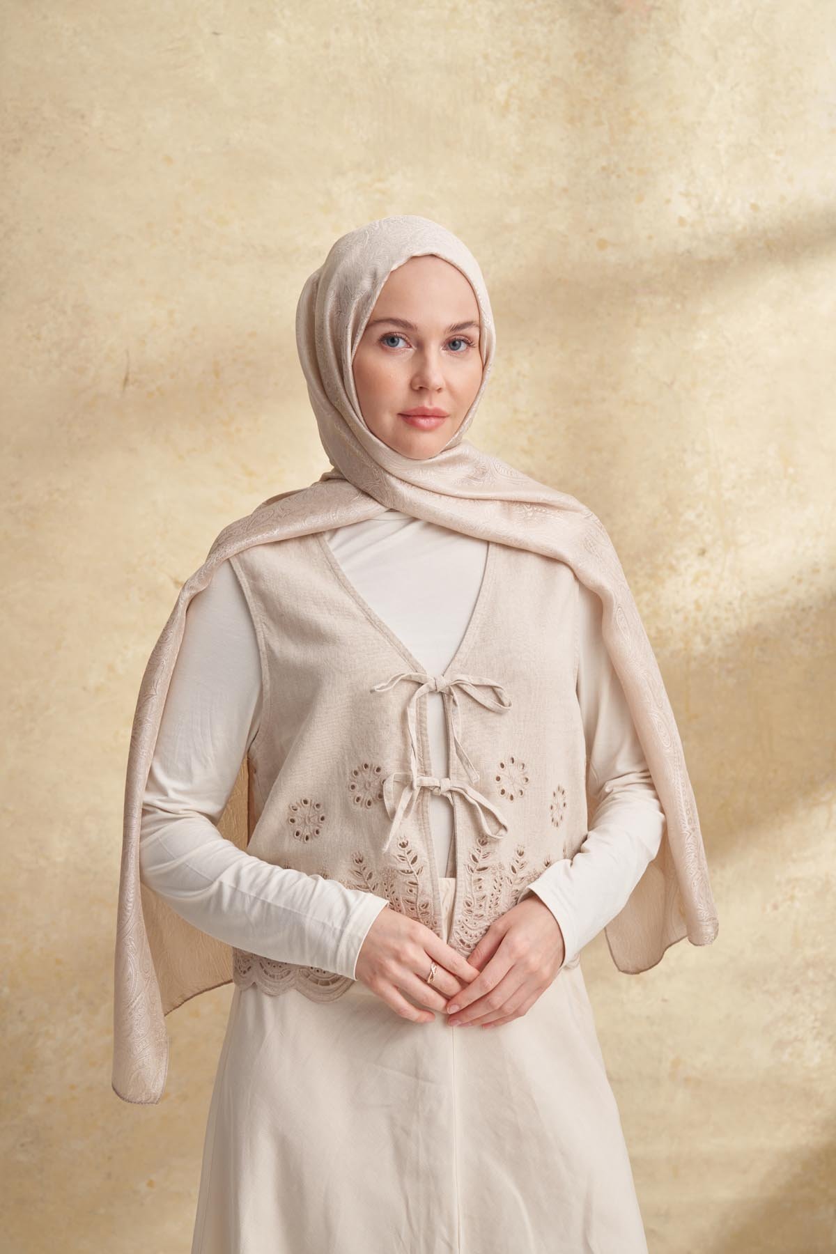 JOSE JAKAR ETHNIC DESEN ŞAL - BEJ