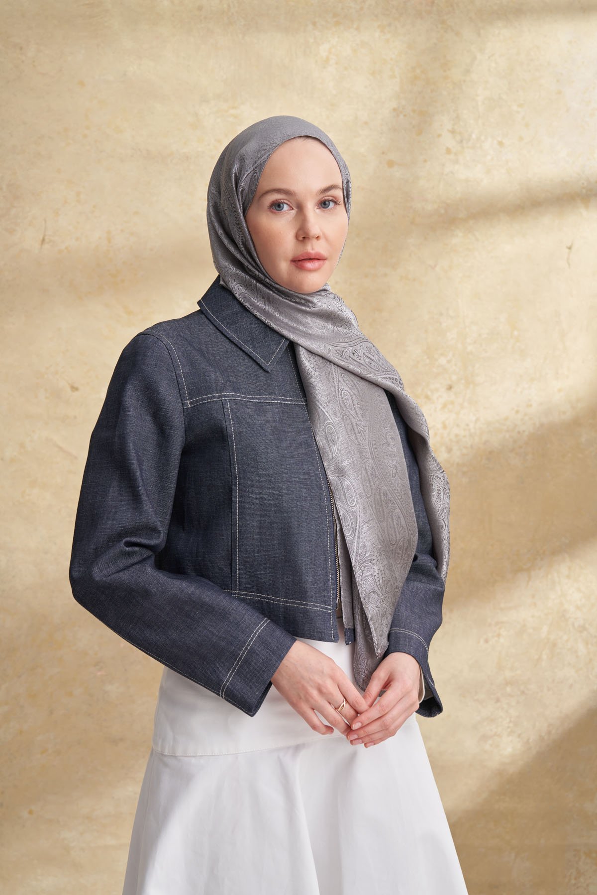 JOSE JAKAR ETHNIC DESEN ŞAL - GRİ