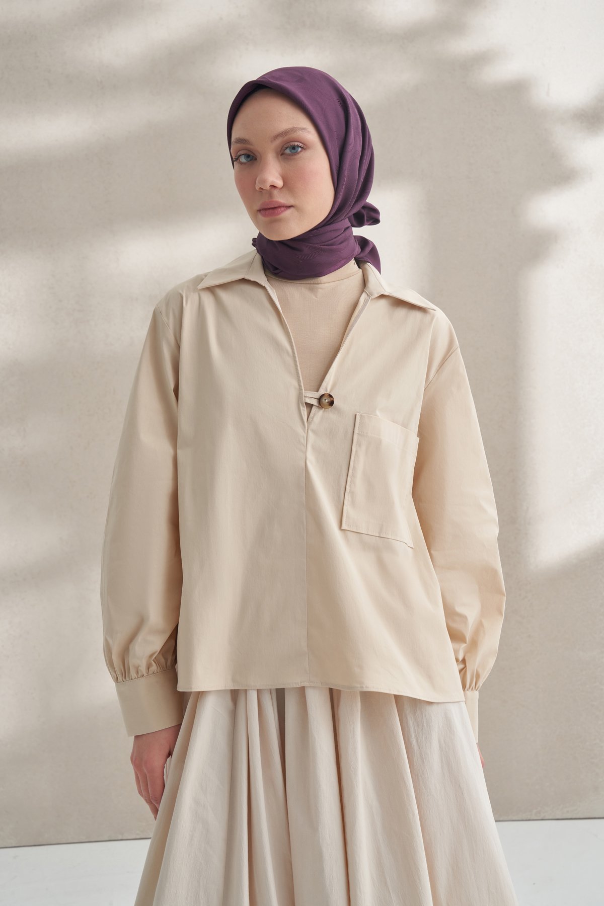 KREP JAKAR Q DESEN EŞARP -  MÜRDÜM