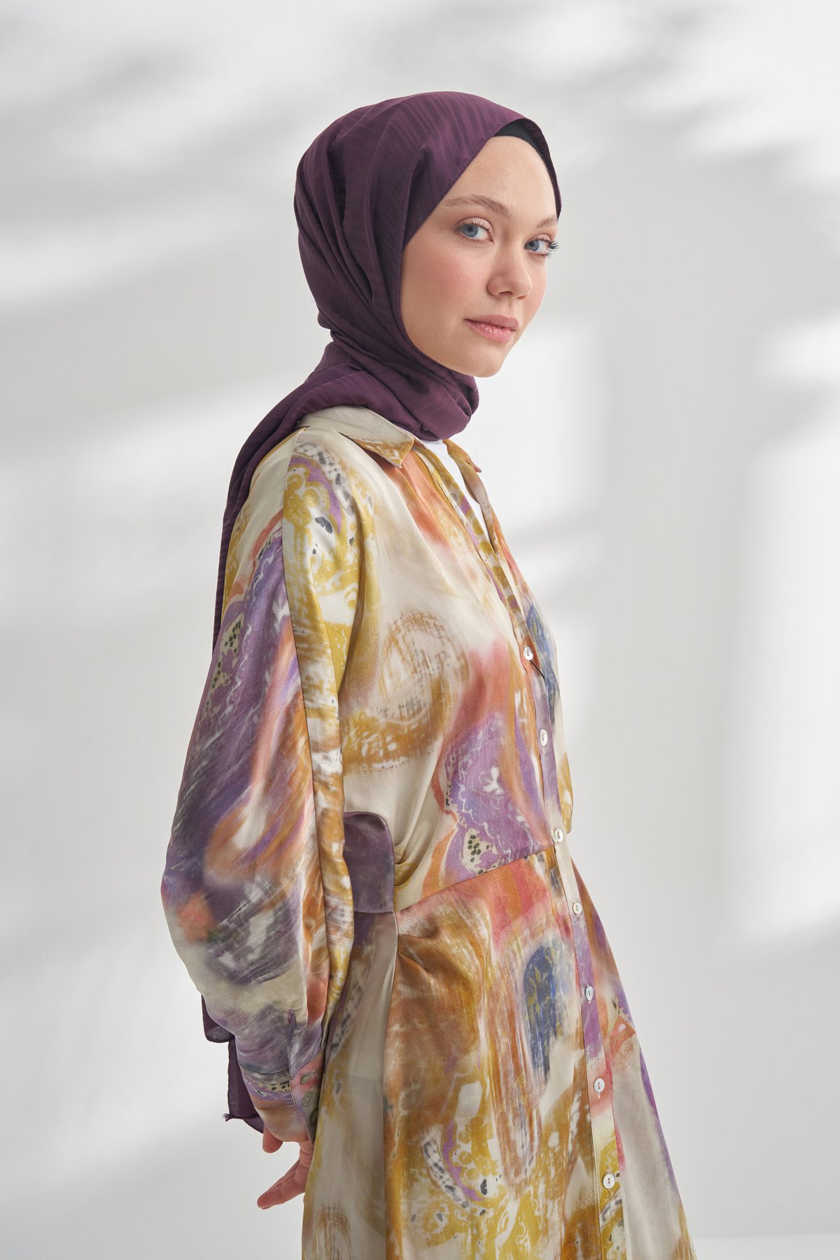 NANYA JAKAR LINE DESEN ŞAL - MÜRDÜM