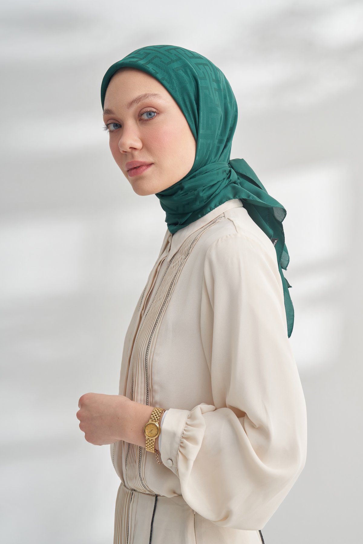 NANYA JAKAR T DESEN EŞARP - ZÜMRÜT